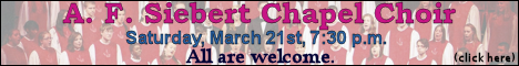 Carthage College Choir, March 21, 7:30 pm